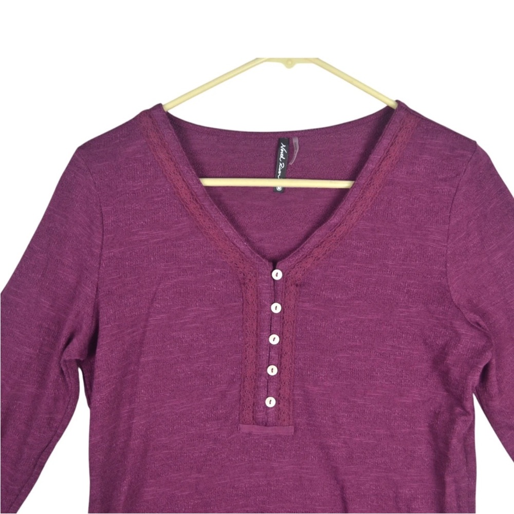North River Women Purple Pullover T Shirt Top Sz M Long sleeves - Picture 3 of 10